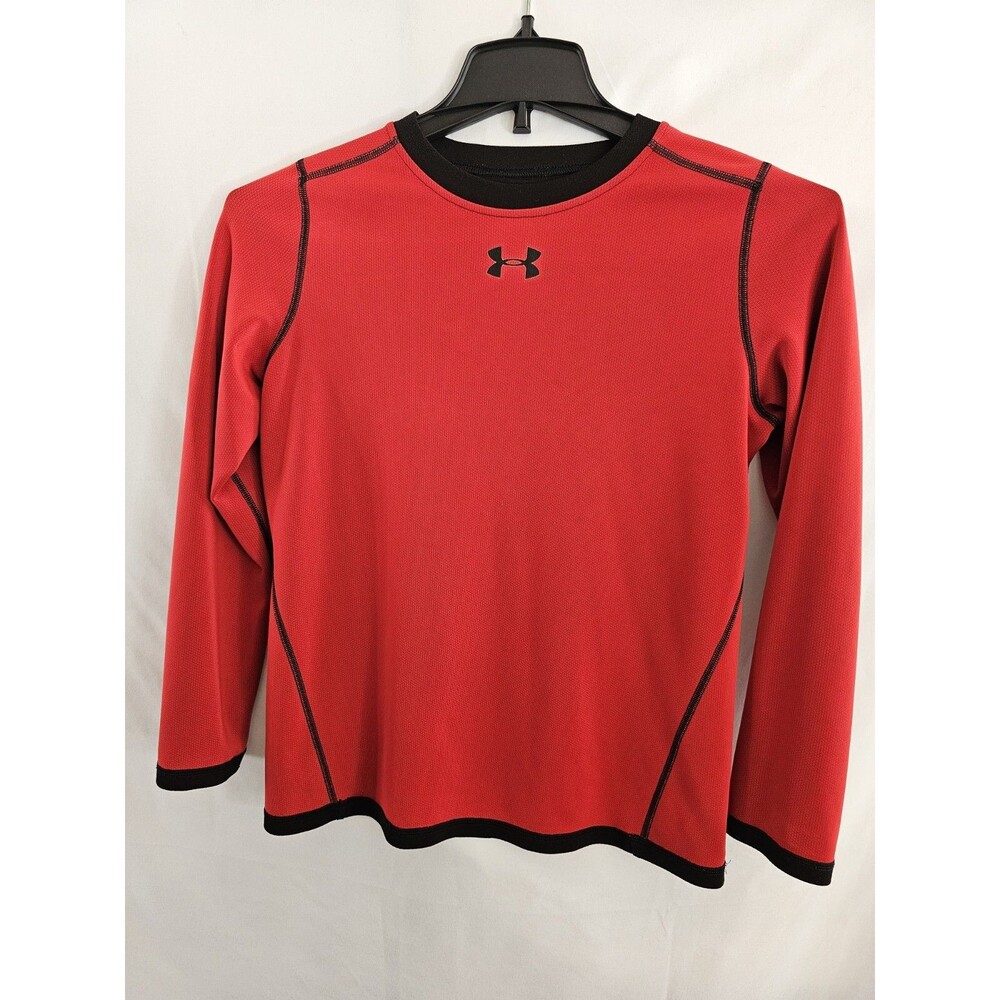 Under Armour Shirt Boys Reversible Red or Black Long Sleeve Shirt Size YXL